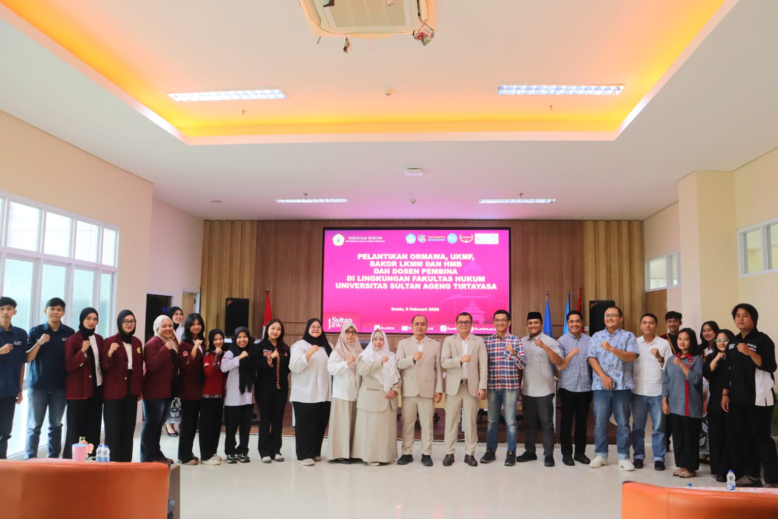 FH Untirta Resmi Mengukuhkan Kepengurusan Ormawa dan HMB, Dorong Peran Aktif Mahasiswa